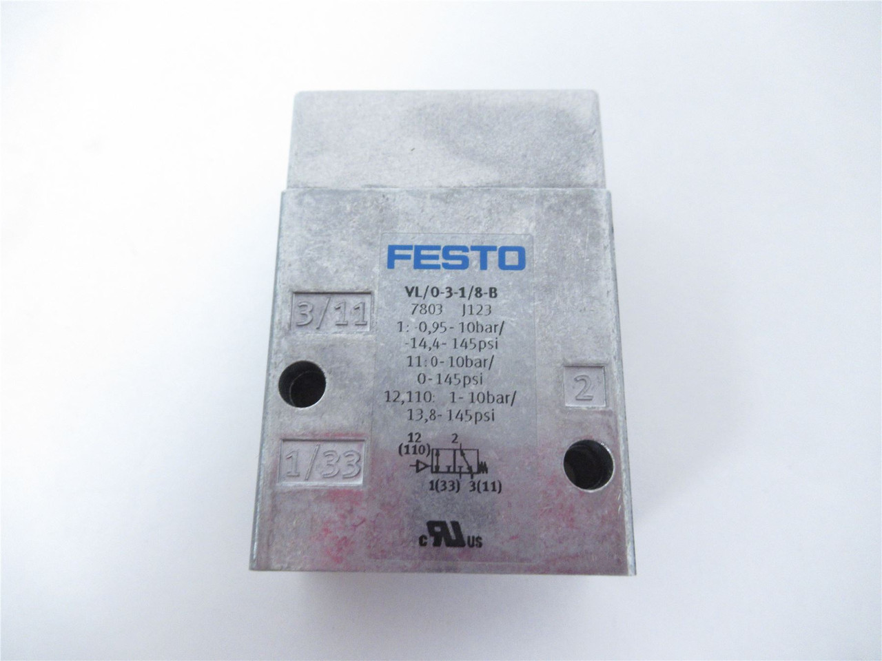 Festo VL/O-3-1/8-B; Valve; Tiger; 3/2NC or NO G1/8 port 7803