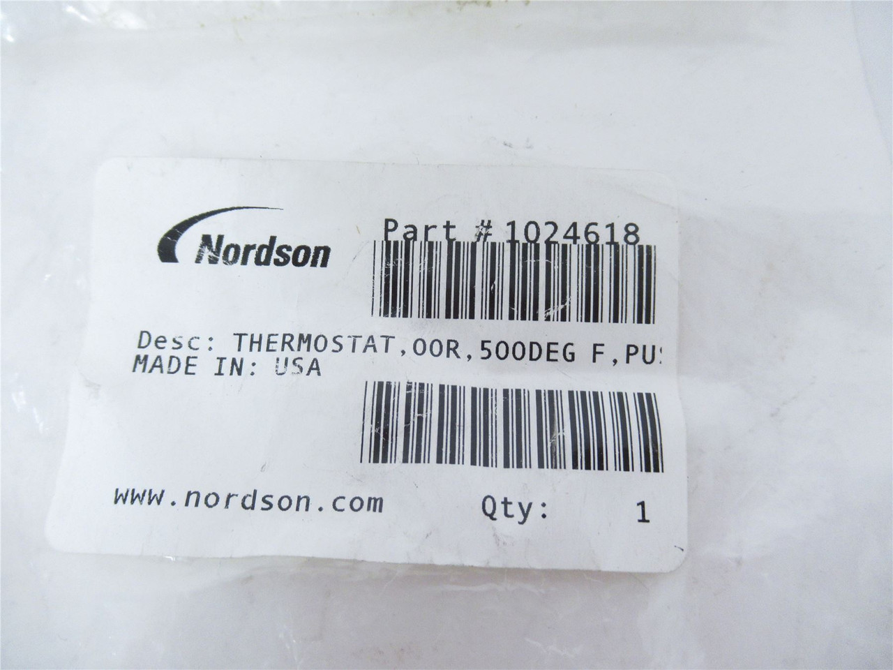 Nordson 102468; Thermostat 500 Degrees 00R F PU