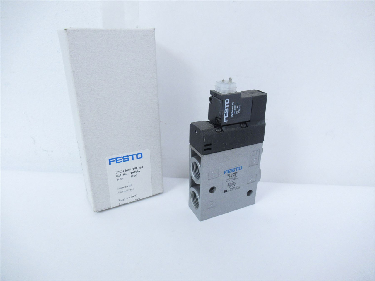 Festo CPE24-M1H-3GL-3/8; Valve 3/2NCair spr G3/8 24VDC 163165