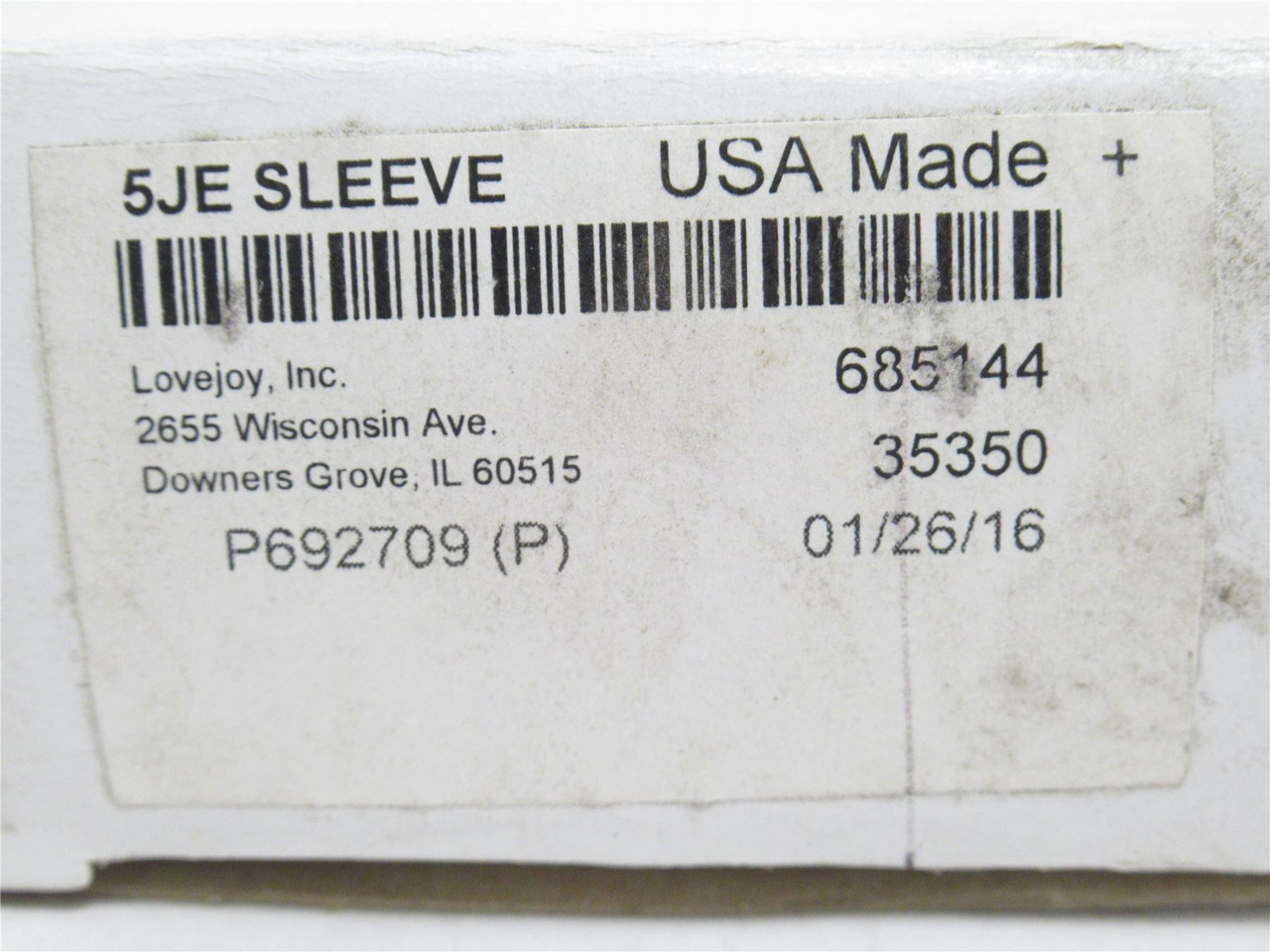 Lovejoy 5JE SLEEVE; S-Flex Solid Coupler Sleeve; Size: 5JE