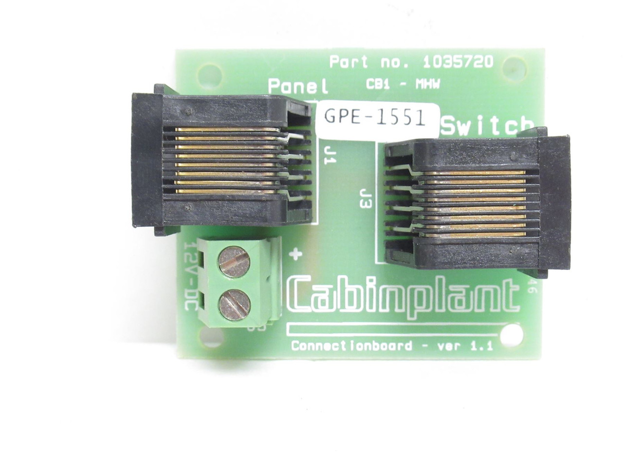 CabinPlant GPE-1551; PC Connection Ethernet Board MHW1035720