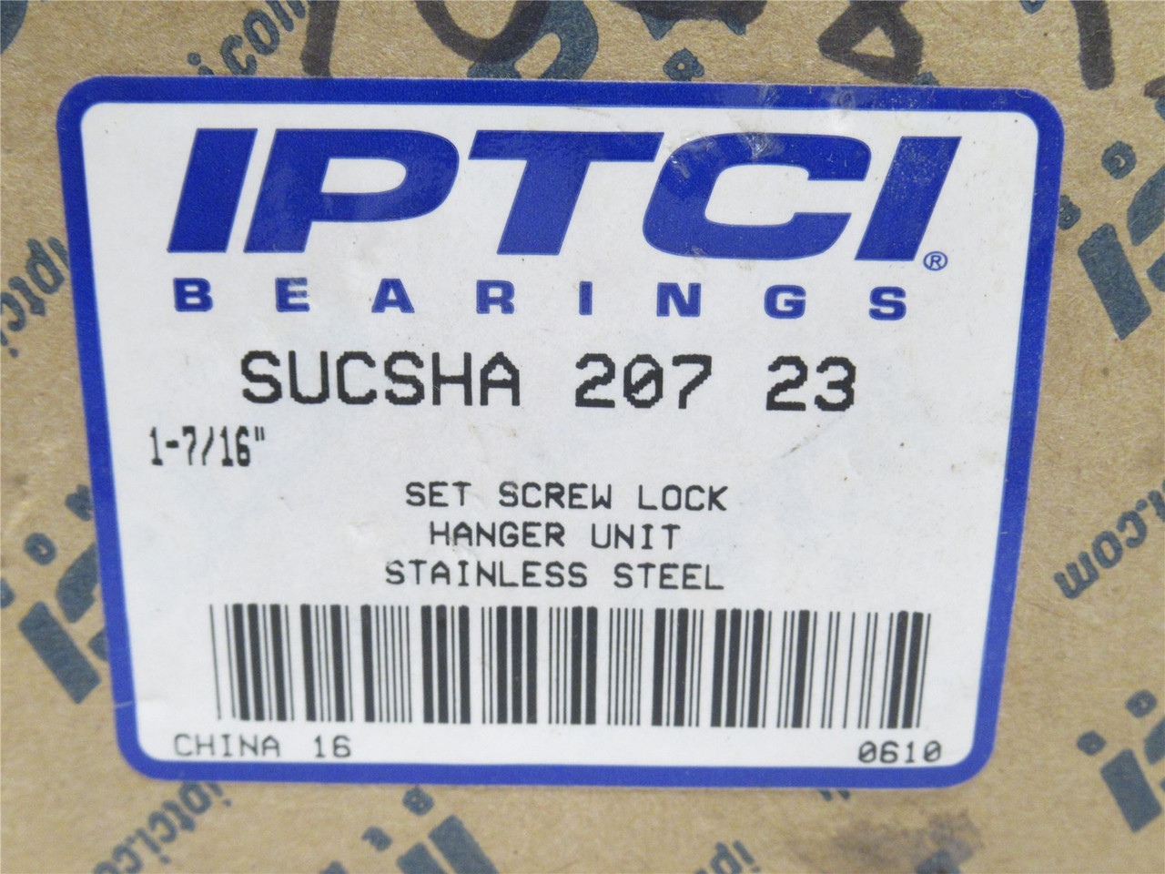 IPTCI SUCSHA 207 23; Locking Hanger Block Bearing; 1-7/16"ID