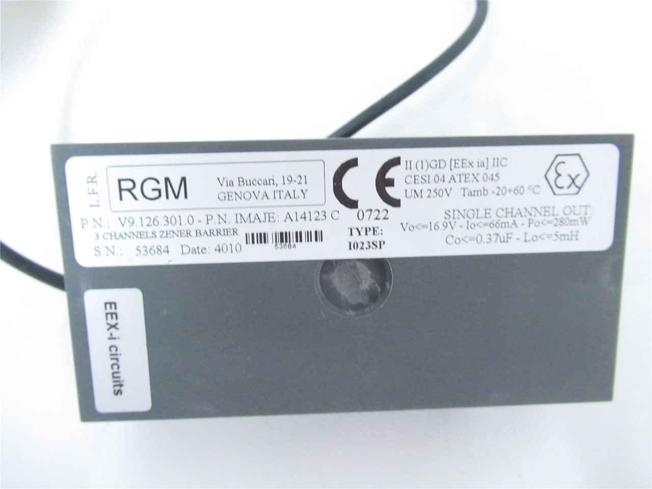 Markem ENM14123; Inkjet Printer Level Safety Block-3 Channels