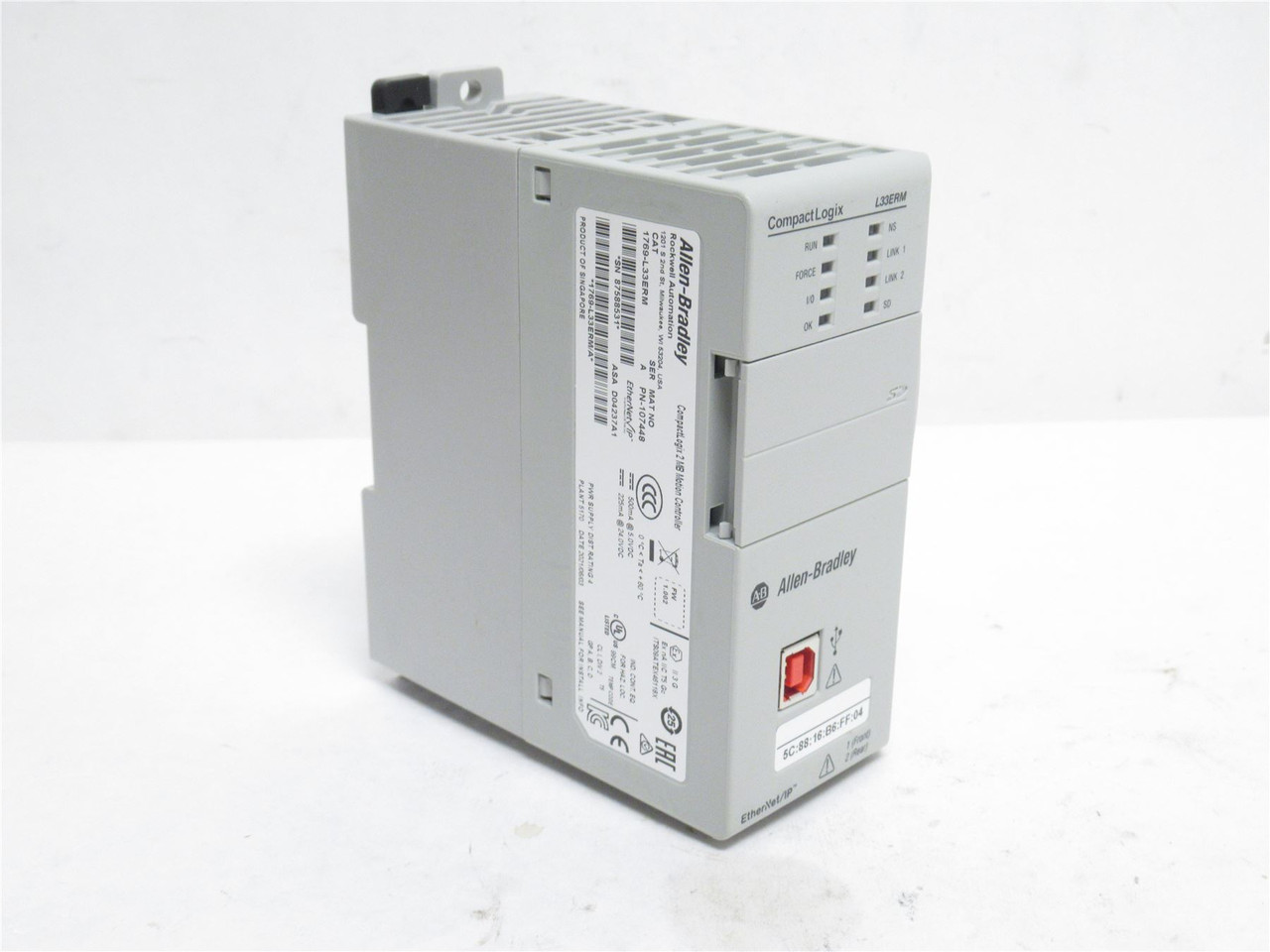 Allen-Bradley 1769-L33ERM; GuardLogix 5370 L3 Controller; 2MB