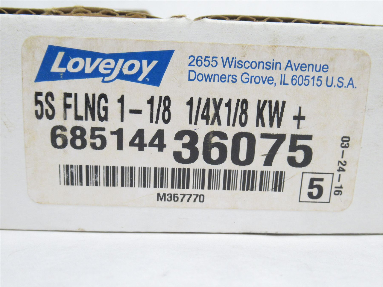 Lovejoy 5Sx1-1/8; Sleeve Coupling Flange; 1-1/8"ID; Size: 5
