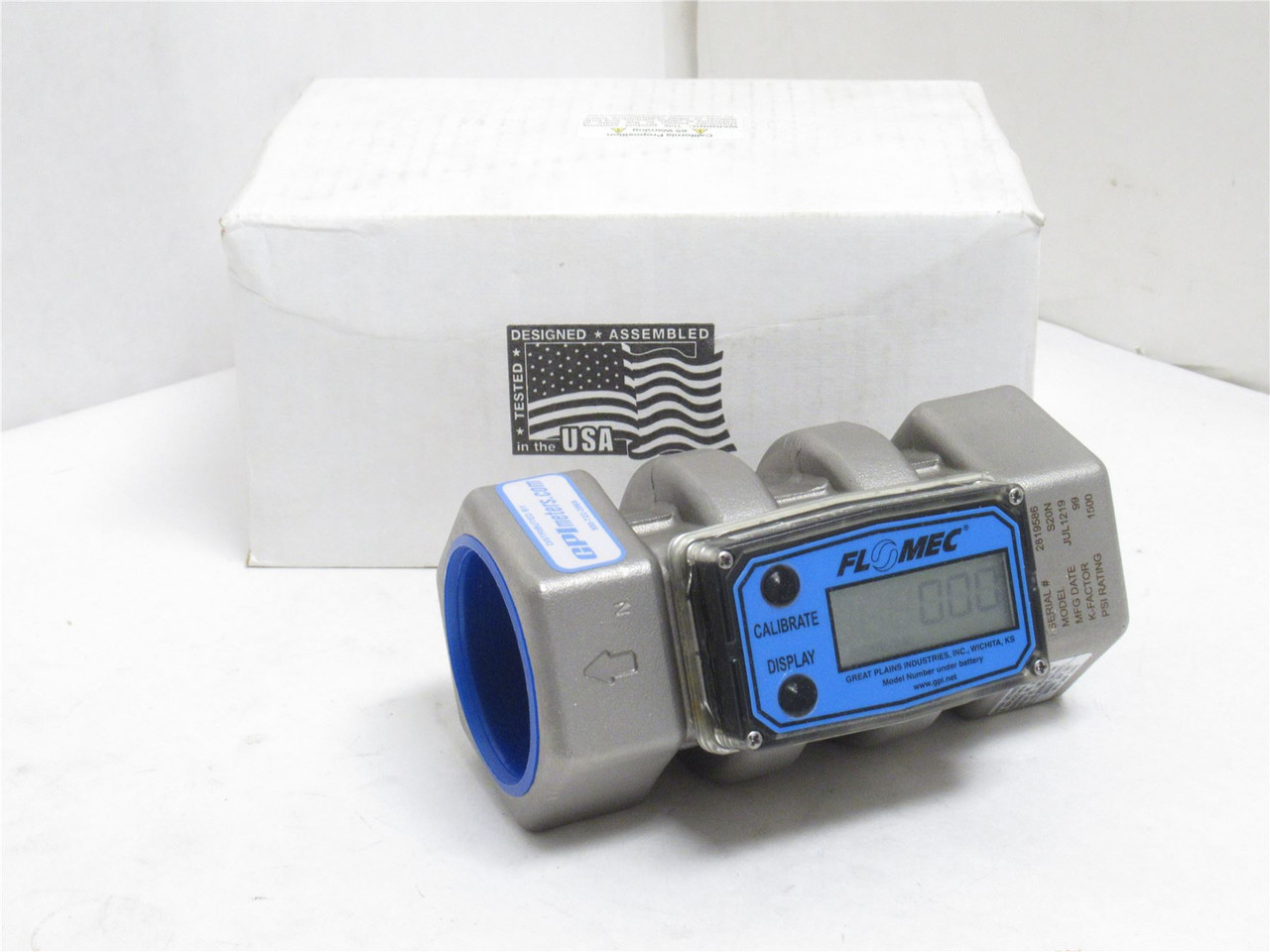 GPI G2S20N09GMB; Digital Flow Meter; SS; 2NPT; 20 - 200 GPM