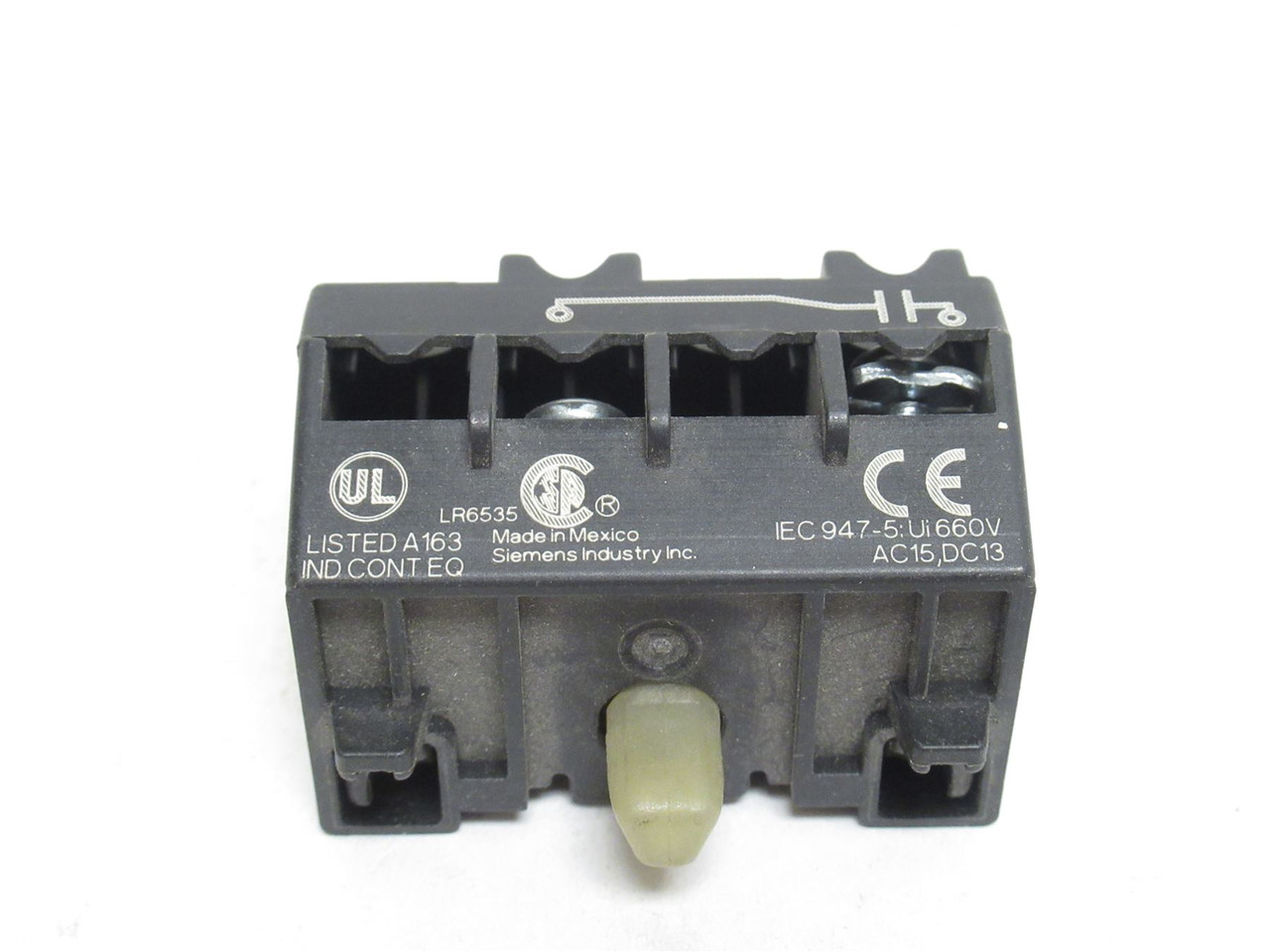 Siemens 52BAK; Momentary Contact Block; 10A; 600VAC; 1-NO
