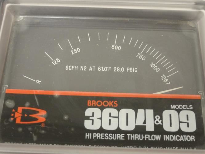 Brooks 3609EZ27; Hi-Pressure Flowmeter; 125-1257; 3604&09