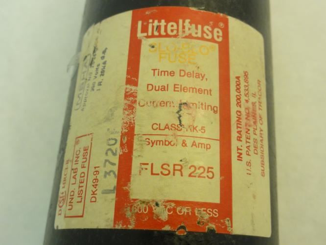 Littelfuse FLSR-225; Time Delay Fuse; 225A; 600VAC; Class RK-5