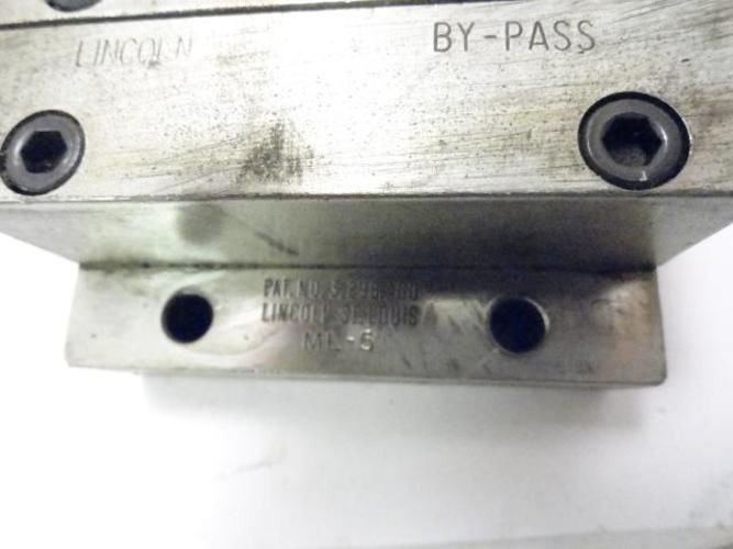 Lincoln ML-5; Valve Manifold; (ML-10T)3; 2 bypass block