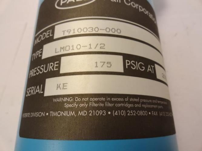 Pall LM010-1/2; Filter Housing; 1/2" NPT (NO filter element)