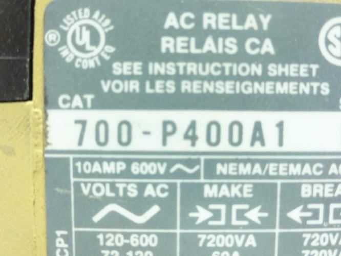 Allen-Bradley 700-P400A1; Control Relay 10A 600V