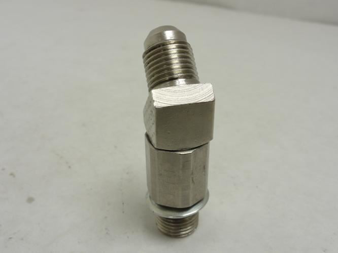 MFG- 6 V5OX-SS; SS Hydr. Adaptor Elbow 45Deg 3/8 JIC x 3/8 Boss