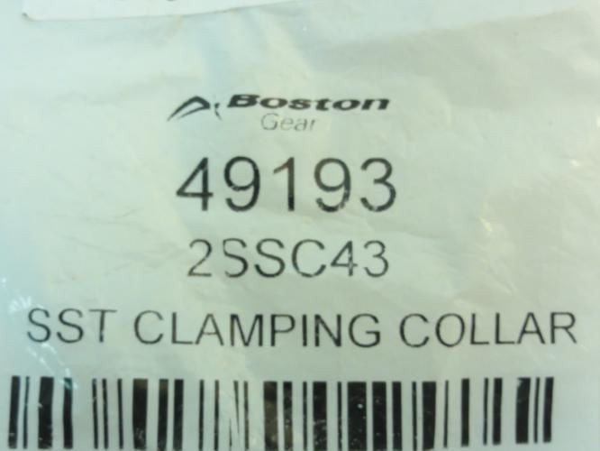 Boston Gear 2SSC43; Split Shaft Collar; 2-Pc; SS; 0.4375"ID