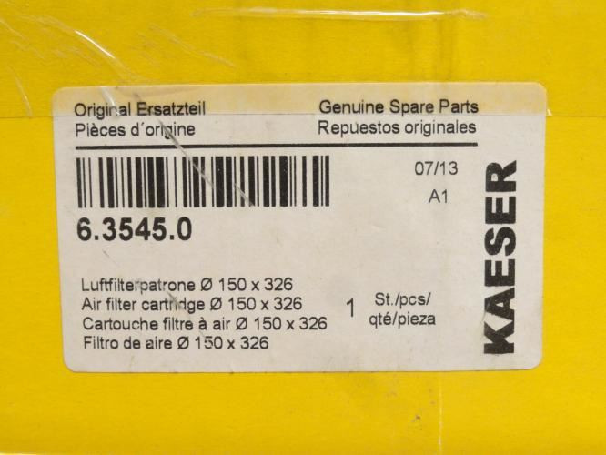 Kaeser 6.3545.0/A1; Air Intake Filter