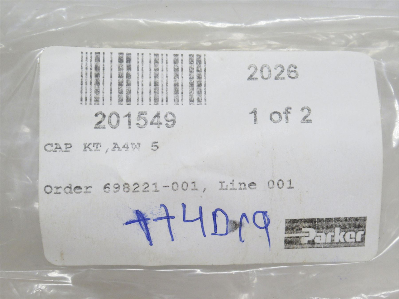 Parker 201549; Cap Kit; A4W 5