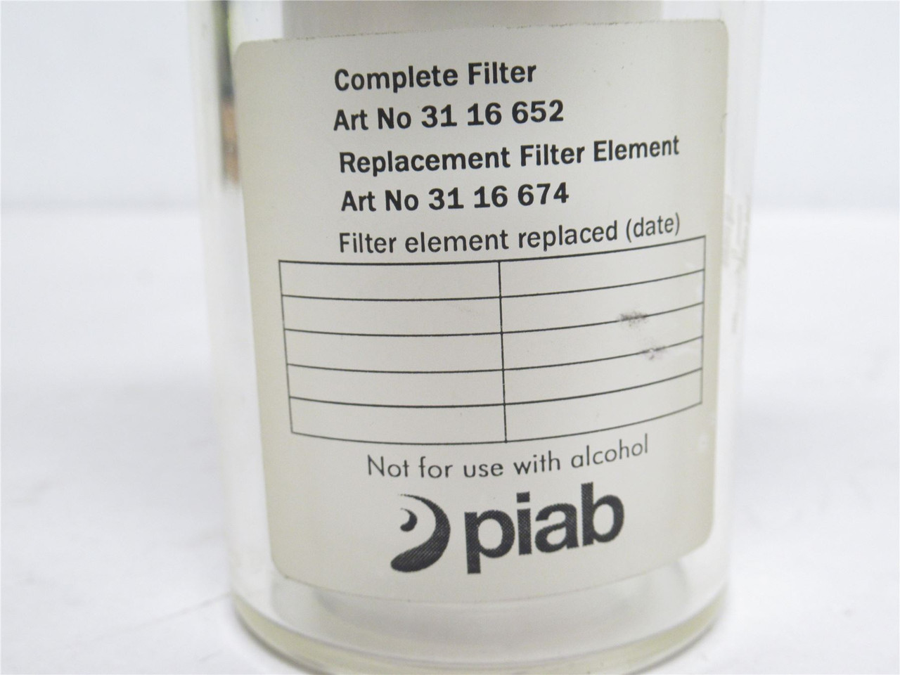 Piab 31 16 652; Vacuum Filter Assembly; G3/4" Port; 150PSI