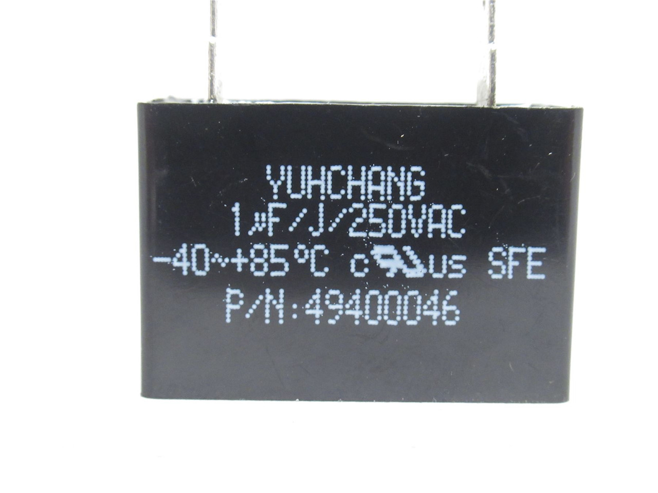 Yuchang 49400046; Plastic Box Type Capacitor 1UF; 250VAC