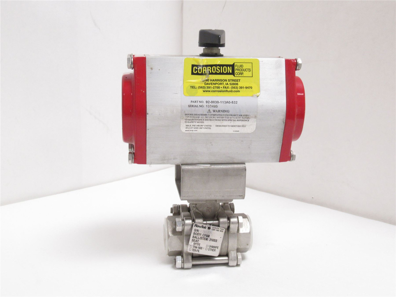 Flow Tek 7000-16-316; Actuated Ball Valve; SS-316; 1NPT