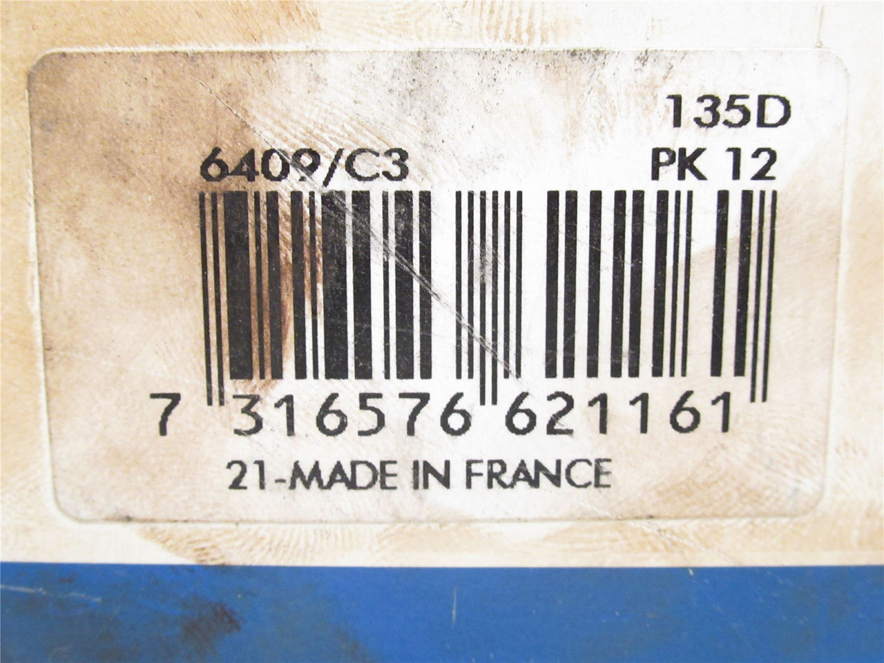 SKF 6409/C3; Ball Bearing; 45mmID x 120mmOD x 29mm Wide