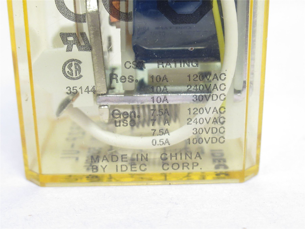 Idec RR2P-ULAC120V; Power Relay; 10A;DPDT; 240VAC; Coil: 120VAC