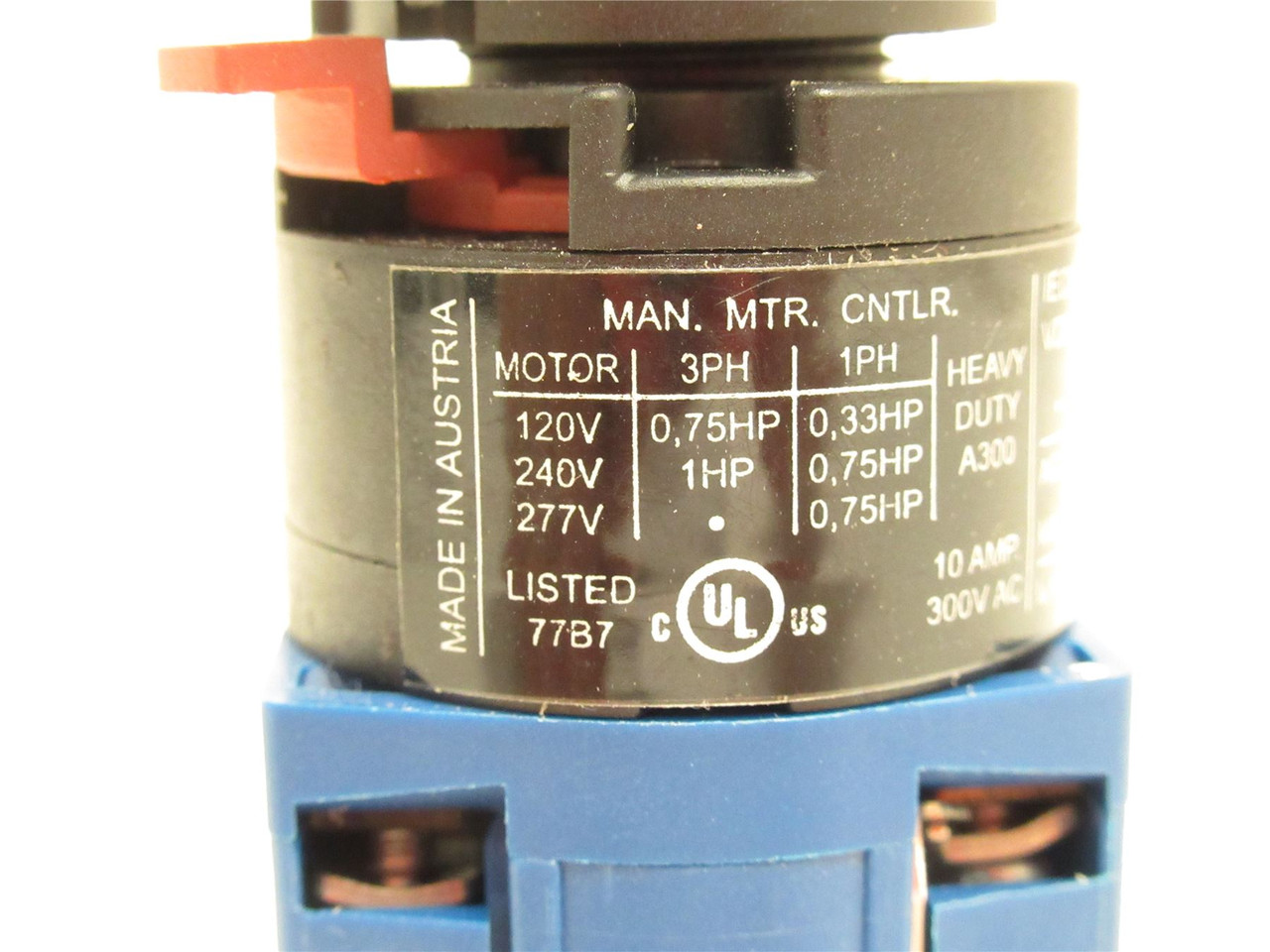 KRAUS & NAIMER VDE0660; Rotary Switch; 4-Pos; 277V; 3Ph