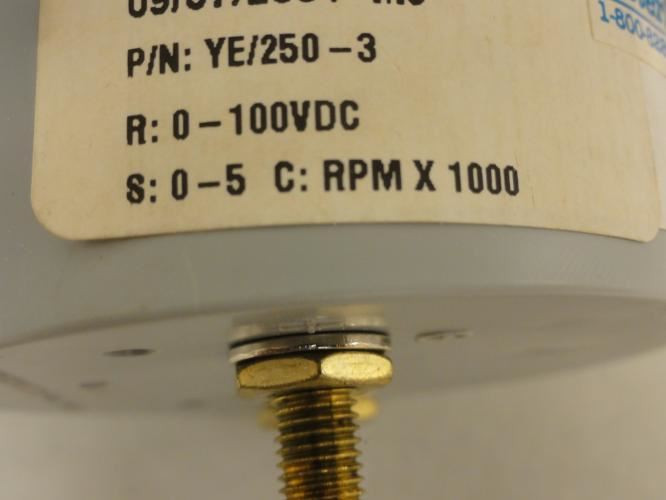 MeterMaster YE/250-3; Panel Meter R.P.M. X1000; 0-100VDC