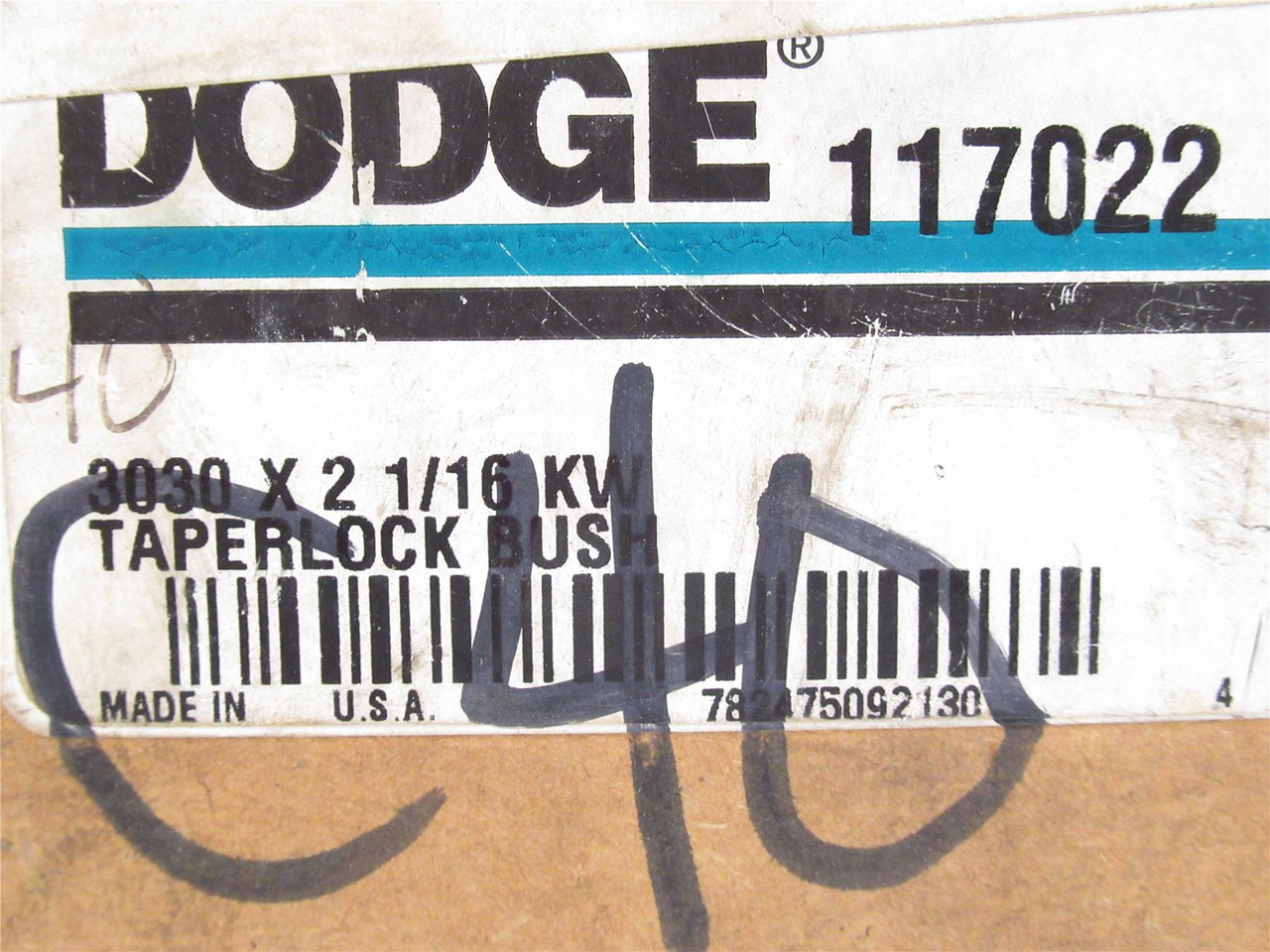 Dodge 117022; Taper-Lock Bushing; 3030 X 2-1/16"ID