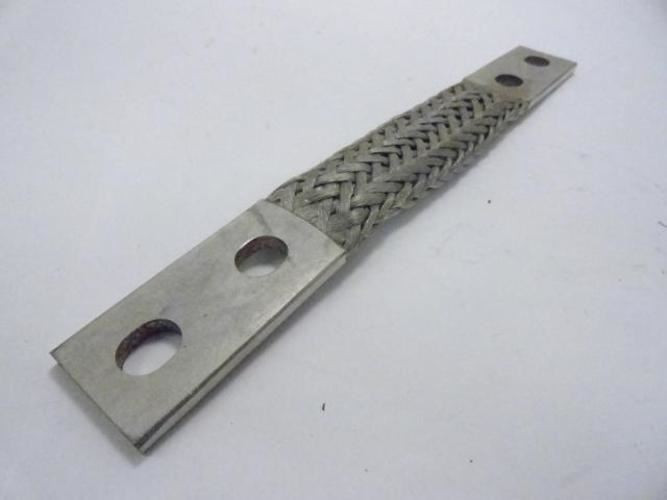 MFG- MDL-Unkn91715; Tin-Plated Copper Grounding Strap; 12" L
