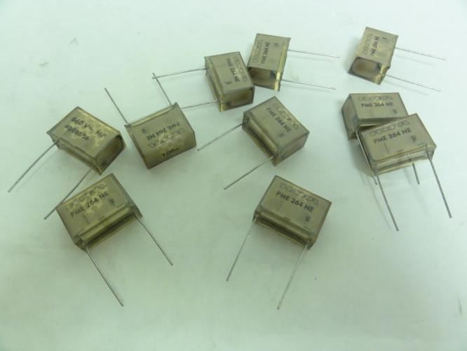 Kemet P264QE102M660; Lot-10 Safety Capacitors; 100nF; 660VAC