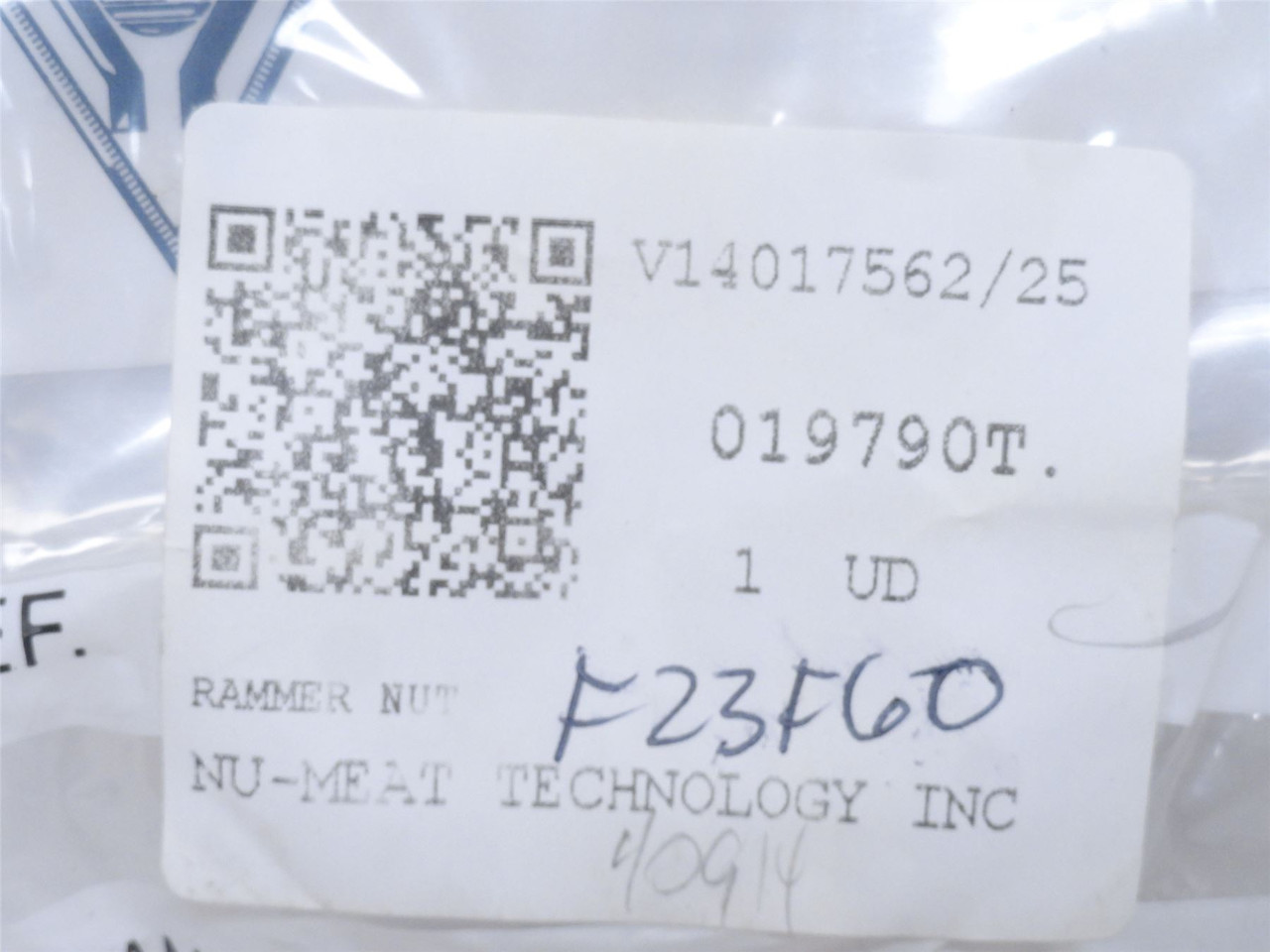 Nu-Meat Tech 019790T; Rammer Nut
