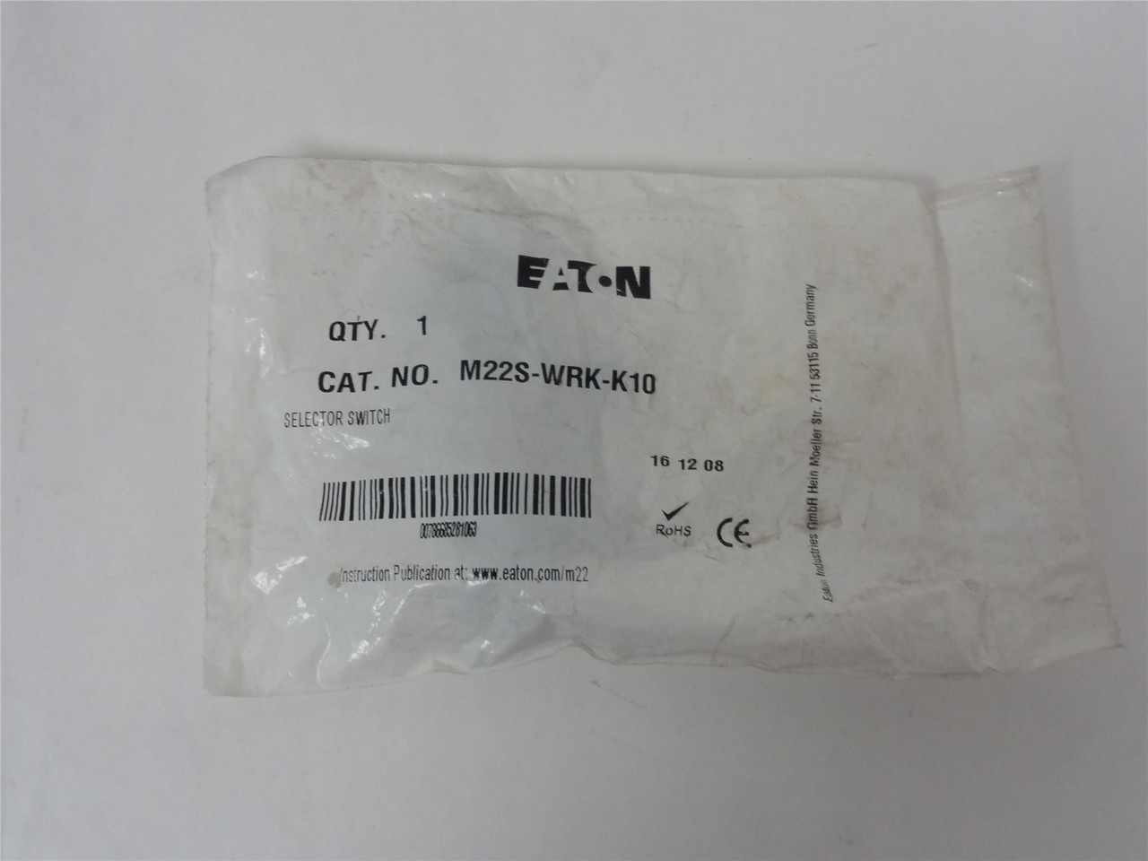Eaton M22S-WRK-K10; Pushbutton - Non Illuminated; Modular
