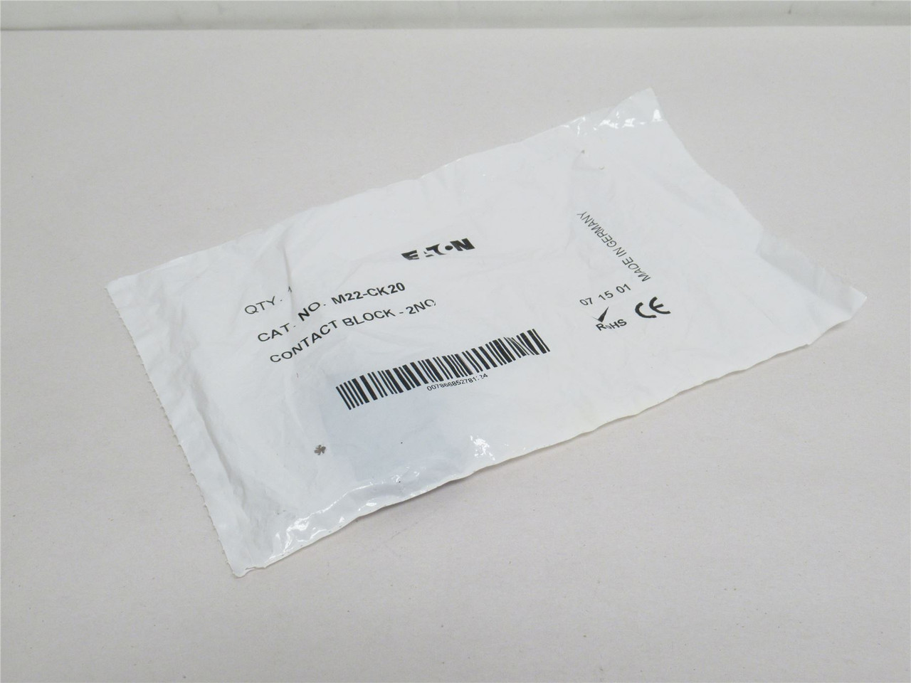 Eaton M22-CK20; Push-Button Contact Block; 2-NO; SPST