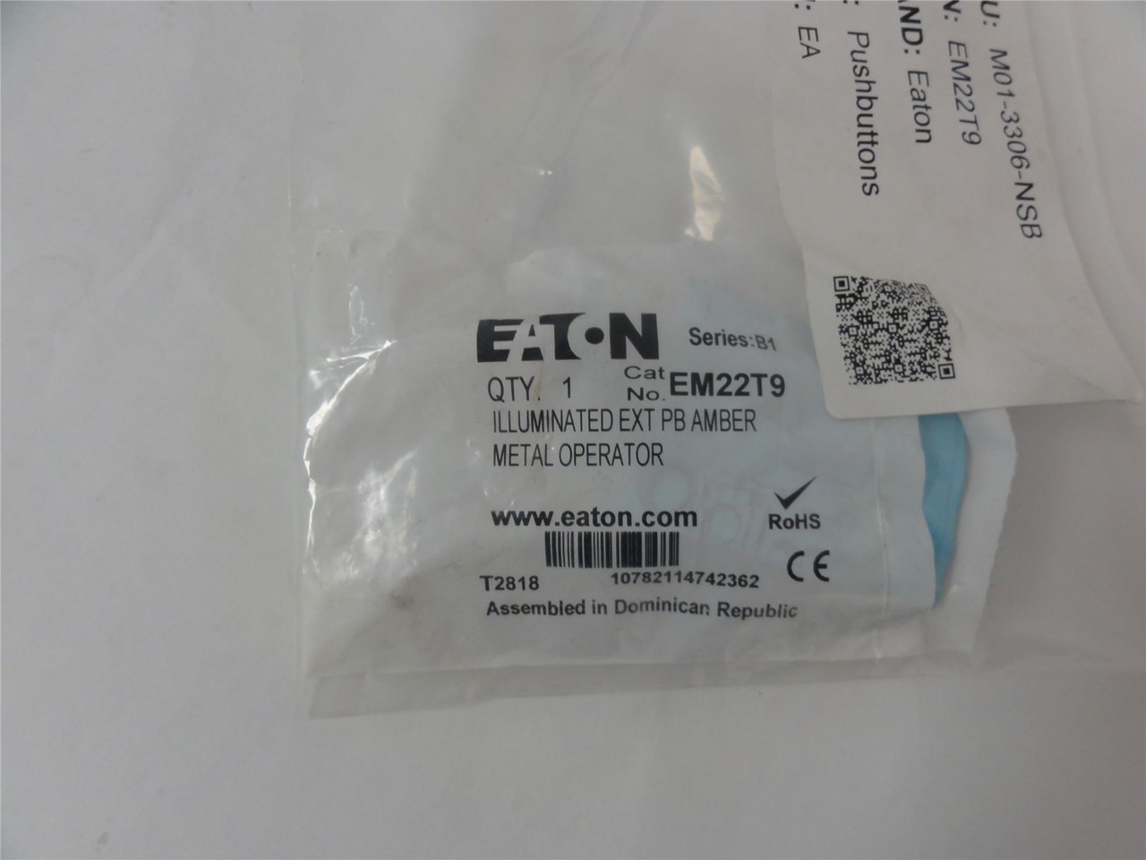 Eaton EM22T9; Pushbutton Actuator 22.5 mm