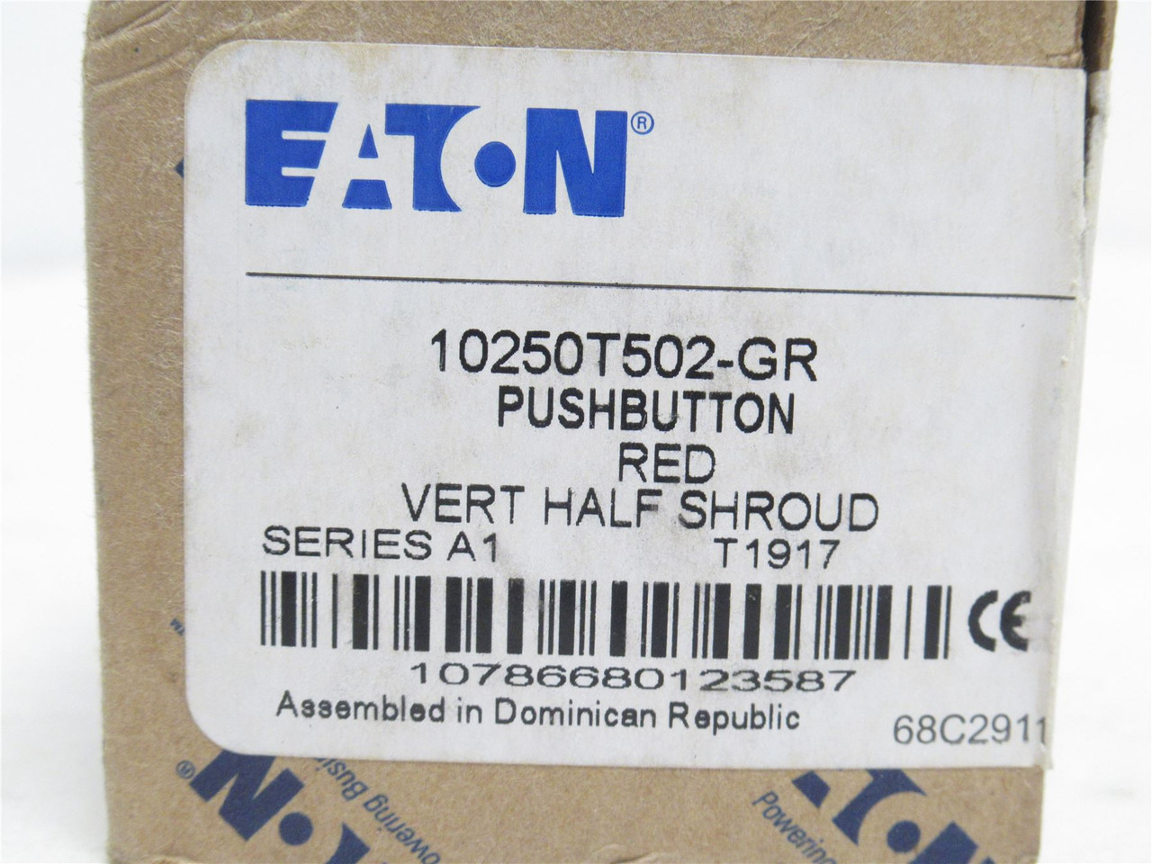 Eaton 10250T502-GR; Push-Button Operator; Red Non-Illuminated