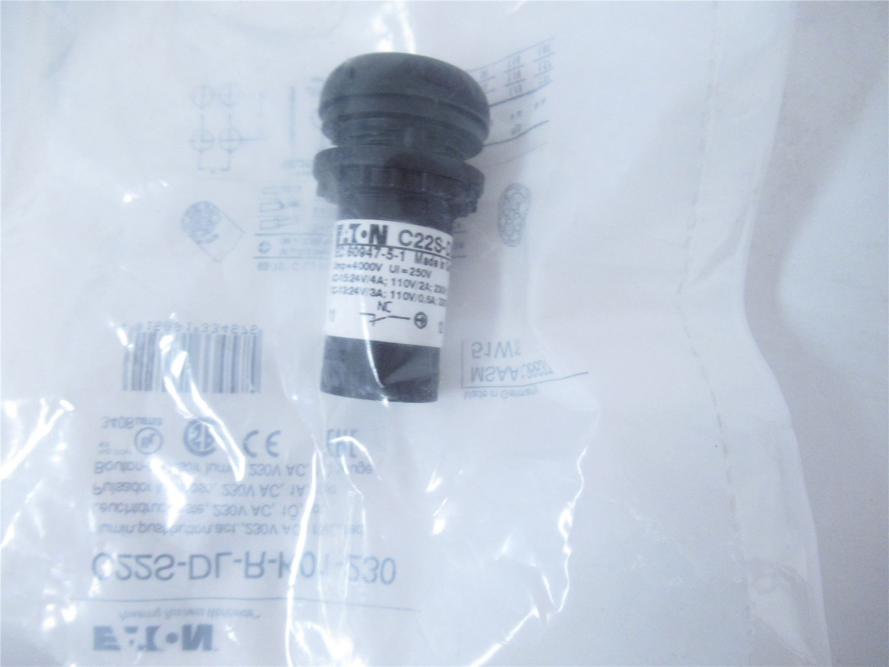 Eaton C22S-DL-R-K01-230; Pushbutton-Illuminted LED; Red