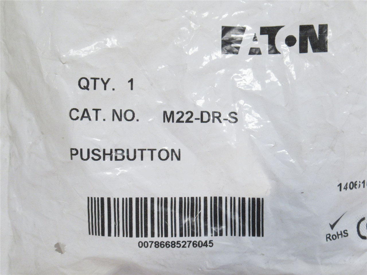 Eaton M22-DR-S; Non-illuminated; Black Push-Button;  22.5mm