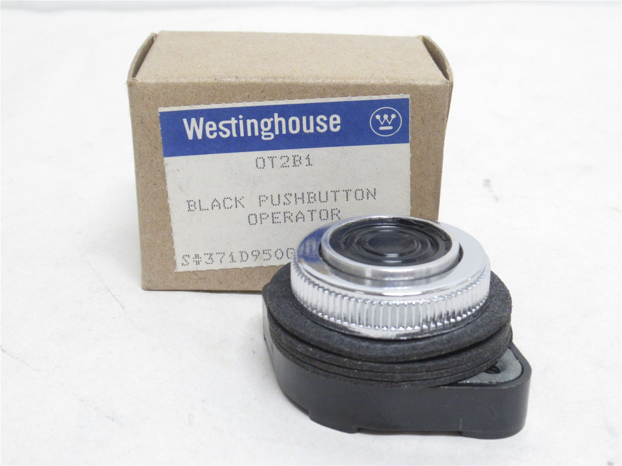 Westinghouse OT2B1; Flush Mount Black Push-Button Operator