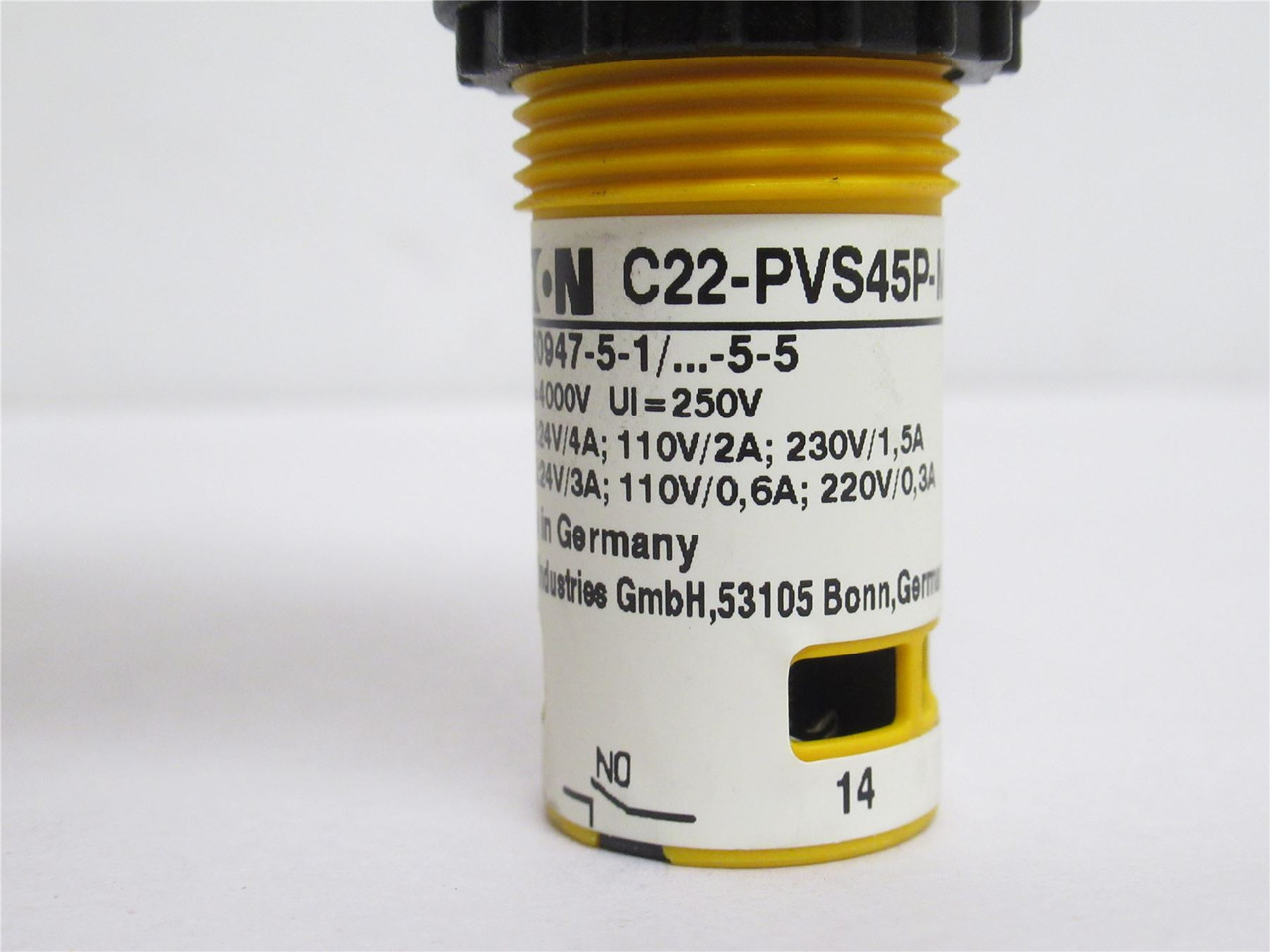 Eaton C22-PVS45P-MS7-K11; Red Keyed E-Stop Switch; 110/230VAC