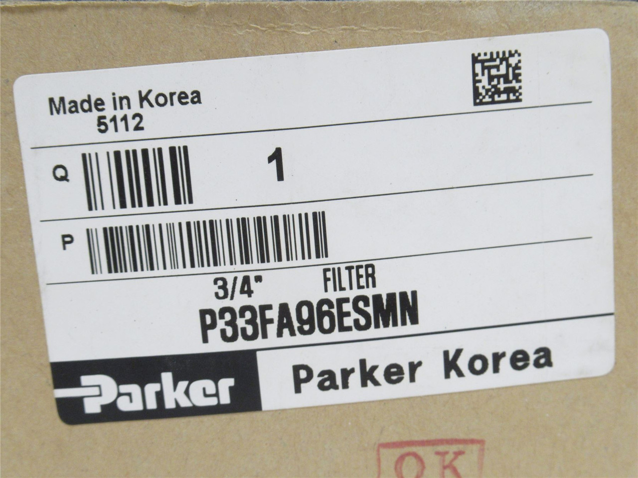 Parker P33FA96ESMN; Particulate Filter; 3/4NPT; 250PSIG