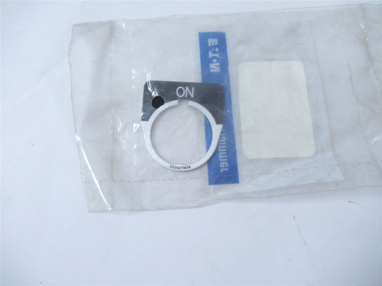 Eaton 10250TM25; Legend Plate - "ON"; 30 mm; Black Field