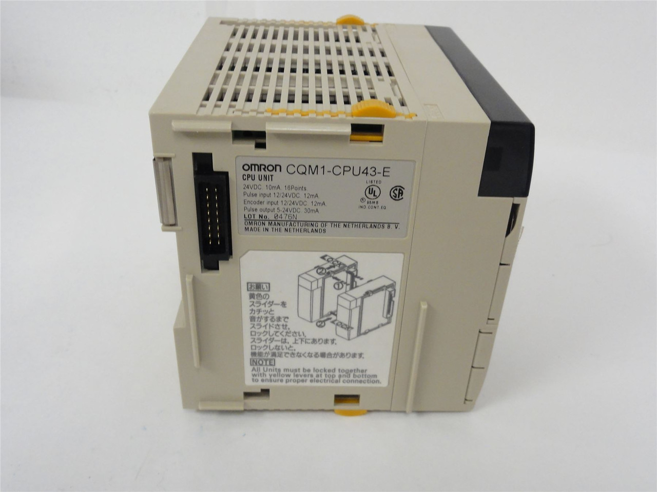 Omron CQM1-CPU43-EV1; CPU Machine Control -W/16 Point Input; 24 VDC
