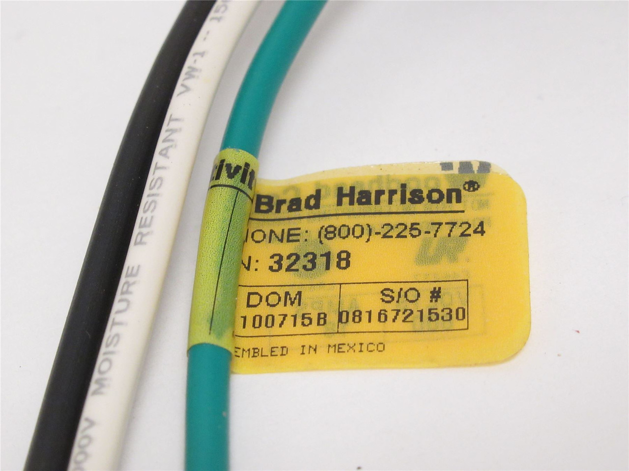 Brad Connectivity 1300030025; AC Power Cord 32318 QC 3P MR