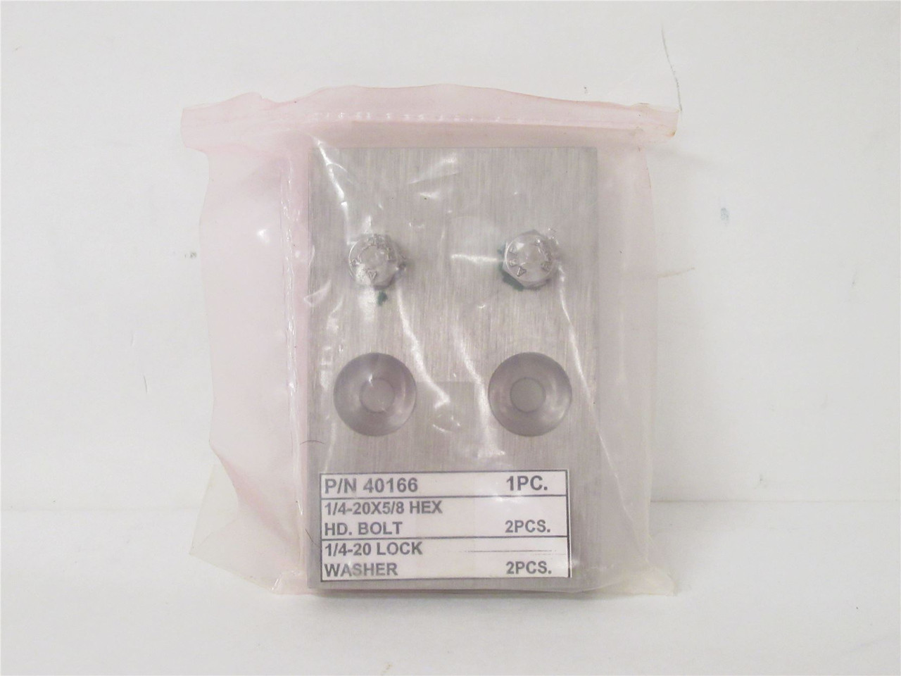 MFG- 40166; Steel Plate; 1/4-20X5/8 HEX x2; 1/4-20 LOCK x2