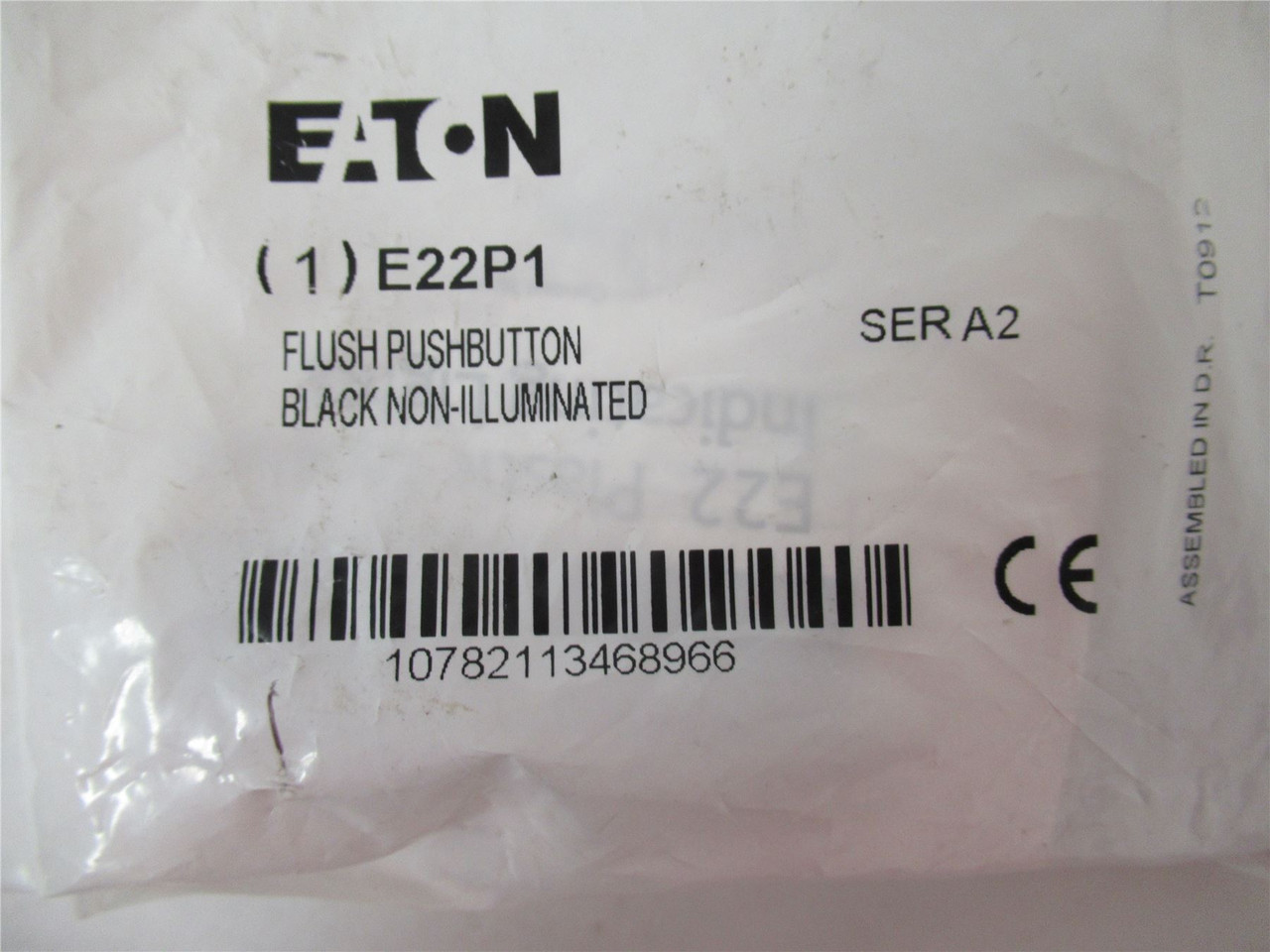 Eaton E22P1; Pushbutton Switch 25mm Flush Non-Illuminated