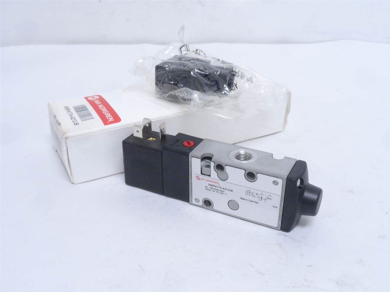 Norgren V60P417A-A213JB; Solenoid Valve 145PSI; 1/8NPT; 24VDC