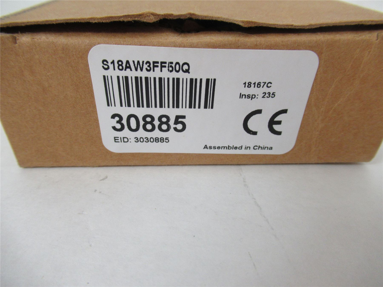Banner S18AW3FF50Q; Photo Sensor Range 50 mm Input 20-250 Vac