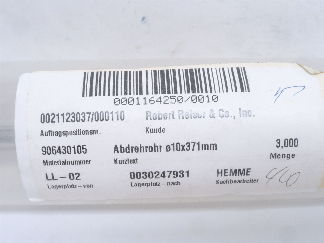 Robert Reiser 906430105; Horn; SS; 15-1/4"L 10mm Tube OD