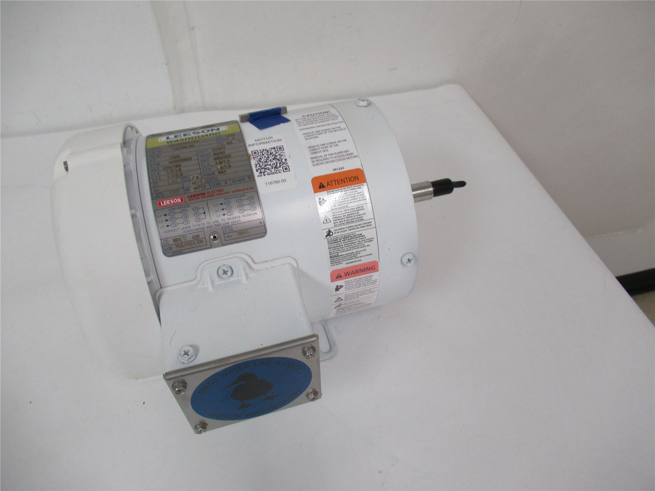 Leeson 116780; AC Motor 1/3HP 3450RPM 230/460V 3 Phase