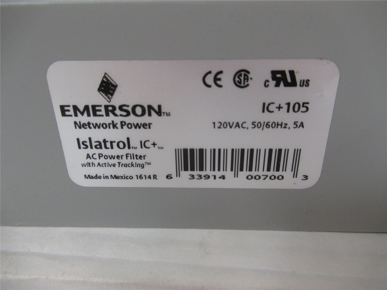 Emerson IC+105; Network Power Surge Protector Islatrol